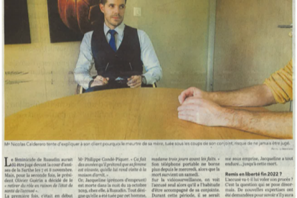 Avocat Pénal - Féminicide - L'espoir d'un procès s'éloigne - Maine Libre 